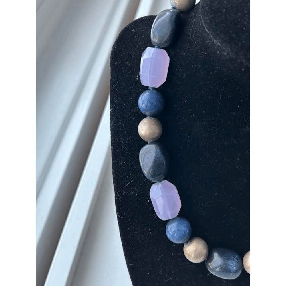 Chunky Talbots Purple & Blue Chunky Stone Necklace